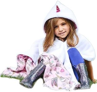 Birdy Boutique Car Seat Poncho for Kids – Safe to Use Over Seat Belts – Reversible Warm and Cozy Blanket – Easy on Easy Off and Doesn’t Impact Car Seat Performance – Unicorn – One Size