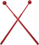 UGPLM 2Pcs Glockenspiel Mallets, 30cm Percussion Sticks Hammer, Xylophone Mallets for Energy Chime, Woodblock, Bell Drum, Red