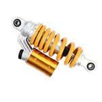 Aramox Universal Shock Absorber Suspension Damper Front/Rear Suspension Spring 240mm W/Air Tank Fit for Motorcycle ATV Off Roader