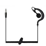 G Shape 3.5mm Police Receive/Listen Only Earpiece Soft Ear Hook Surveillance Headset for Radio Speaker Mics,Shoulder Mics