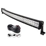 AUXTINGS 42 inch 240W Curved Flood Spot Combo Led Light Bar Driving Lights Fog Lamp Off Road Lighting for SUV UTE AV Truck 4x4 Boat,12V 24V