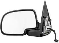 Dependable Direct Left Driver Side Mirror for Chevy Avalanche Silverado GMC Sierra 1500 2500 (1999 2000 2001 2002) Chrome Non-Heated Power Operated Folding Outside Rear View Door Mirror - GM1320174