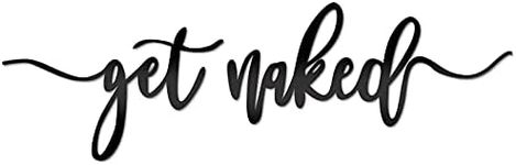Get Naked Metal Word Signs, Black M