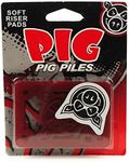 PIG Piles RISERS Skateboard 1/8 Riser Pads Shock Pads RED