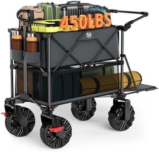 TIMBER RIDGE Push & Pull Double Decker Wagon, 400L Capacity & 450lb Load