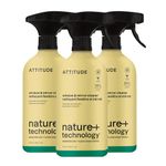 ATTITUDE Window & Mirror Cleaner Spray, Plant-Based Ingredients, EWG Verified, Streak Free, Removes Fingerprints, Dust and Dirt, Lavender & Rosemary, 770 mL (Pack of 3)