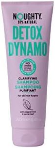 Noughty 97% Natural Detox Dynamo Clarifying Shampoo, Sulphate Free Vegan Haircare, Refreshing Residue Removing Hair Cleanser, Suitable for Every Day Use, with Peppermint and Sorrel Leaf 250ml
