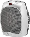 Amazon Basics 1800 Watt Ceramic Space Heater with Adjustable Thermostat - Silver