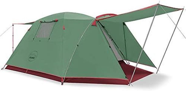 KAZOO 4 Person Camping Tent Outdoor Waterproof Family Large Tents 4 People Easy Setup Tent with Porch Double Layer