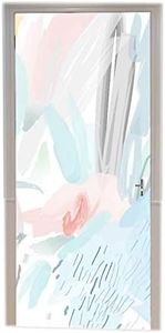 A.Monamour 3D Door Stickers for Interior Doors Watercolor Colorful Painting Modern Abstract Art Vinyl PVC Waterproof Self Adhesive Door Decals Door Poster Wall Mural Wallpaper