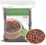 CARURBODY Red Lava Rocks for Plants -100% Pure Volcanic Rock No Dyes or Chemicals-Best Lava Stones Top Dressing for Cacti Succulents Plants,Bonsai-12LBS