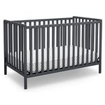 Delta Children Heartland 4-in-1 Convertible Crib, Charcoal Grey