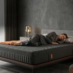 Emma Black Mattress King Size Bed | German Mattress Brand 15 Years Warranty | HyperAdapt Technology Orthopedic Memory Foam Mattress 4 Layers 6-Inch Medium Firm Back Relief 72 x 72 inch