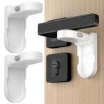 REDTRON Door Lever Lock, 2 Pack Baby Door Safety Locks with 3M Adhesive, Childproof Door Handle Lock for Bedroom, Bathroom, Kitchen, Easy to Install, No Tools Required (White)
