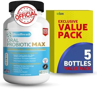 BIOQUIRE BestBreath Oral Probiotic MAX - 40 Billion CFU - Support for Teeth, Gums, Ear, Nose, Throat & Digestive Health - 60 Capsules (5)