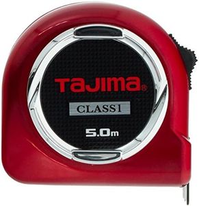 Tajima H1550MW Class 1"Hi Lock" Measuring Tape, Red, 5 m x 25 mm