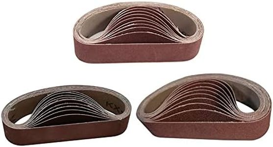 Nichhany 30 Piezas de Bandas abrasivas de Lijado 30x330mm 80/240/800 Herramientas de Pulido de Lijado de Grano para lijadora