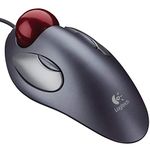 Logitech Trackman Marble Trackball Mouse – Wired USB Ergonomic Mouse for Computers, with 4 Programmable Buttons, Dark Gray