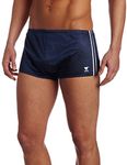 TYR Men's Poly Mesh Trainer Swim Suit (Navy, 32)