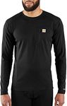 Carhartt Base Layer Men's Force Midweight Tech Thermal Base Layer Long Sleeve Shirt, Black, XX-Large