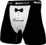 NDS Wear Tuxedo Groom Mens Boxer Brief Underwear - Large