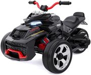 RCB 12V Kids Electric Motorbike, 2 Motors & 12" Inch electric dirt bike 3/8 km/h Speed Modes, Multi-Music, USB Port, Best Ride On Motorcycle Car for 3-8 Kids