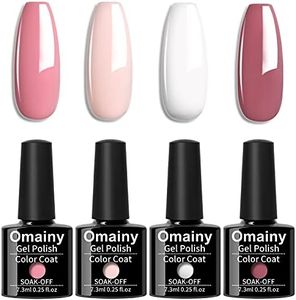 Omainy Smalto Semipermanente Smalti Semipermanenti Per Unghie Nail Polish UV LED Gel Unghie (Kit di 4 pcs 7.3ML/pc) 008