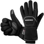 KINGSBOM -40℉ Waterproof & Windproof Thermal Gloves - 3M Thinsulate Winter Touch Screen Warm Gloves - For Cycling,Riding,Running,Outdoor Sports - For Women and Men - Black(Large)