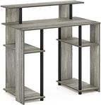 Furinno JAYA Simple Design Computer Desk, Writing Desk, Study Desk, French Oak/Black