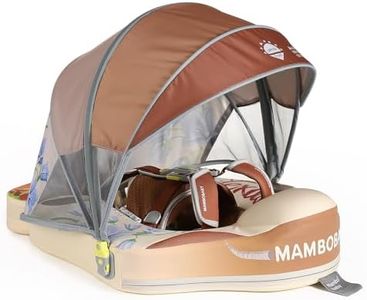 Mambobaby Baby Float- Baby Float with Canopy Non-Inflatable Baby Swim Ring with Sun Canopy, Texas-Inspired Design for Infants 3-24 Months, Safe & Comfortable Pool Float for Toddlers