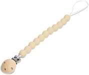 Center Coast Collections Silicone Pacifier Clip - One-Piece Unisex Pacifier/Teether Holder for Baby Boys & Girls | Neutral White, Beige, Grey & Blue