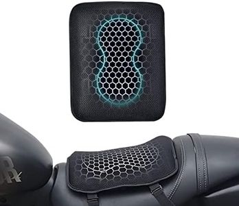 ELCYCO Motorcycle Gel Seat Cushion, Seat Cushion Available for Rear Passengers Honeycomb Structure Breathable Anti-Skid Shock Absorption Suitable for Long-Term Riding