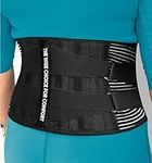 SNUGL Lower Back Support Belt | Lumbar Brace for Women and Men | Sciatica Pain Relief and Bulging Disc Products - Help Achieve Straight Posture (Black, L)