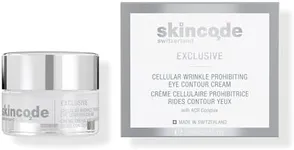 Skincode Exclusive Cellular Wrinkle Prohibiting Eye Contour cream - Anti-Aging Eye Cream - Ceramide Boost, Dark Circle Reducer & Puffiness Relief for Youthful Radiance (0.5 Oz / 15 mL)