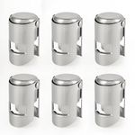 I-MART Stainless Steel Champagne Bottle Stopper, Sealer, Cork, Saver (Pack of 6)