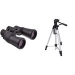 Nikon Aculon A211 10-22x50 Zoom Binoculars - Black & Amazon Basics 60-Inch Lightweight Tripod with Bag