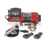 Stealth Winches Electric Winch 3500lb/1588kg 12v Wireless Recovery Budget - Power Wound Motor, Full Steel Gearing, Heavy Duty Solenoid, Mounting Plate, Wireless Remotes, User-Friendly, Synthetic Rope