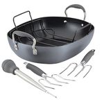 Anolon 84675 Advanced Home Oval Roaster Set (16 x 13 Inch)