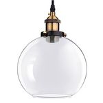 Yescom Vintage 7.9" Glass Ball Ceiling Pendant Light Chandelier Edison Lamp Cafe Kitchen Dining Room Lighting