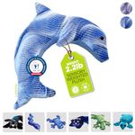 manimo Weighted Dolphin Stuffed Animal for Kids & Adults - Dolphin Pillow Sensory Lap Pad - Stress Relief Neck Pillow Pet Toy for Shoulder & Legs - Perfect for Home, Schools, Kindergardens, Daycares