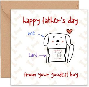 Felbridge Studio - Funny Fathers Day Card from the Dog - Fathers Day Gift - Father's Day Cards from the Doggy Pup Puppy Fur Baby Pet - Dad Daddy Father s Stepdad Stepfather Husband - 14cm…