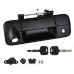 omoZone Tailgate Handle with Rear Camera Hole Liftgate Latch Handle with Key Lock Cylinder Compatible with 2007-2013 Toyota Tundra Replaces 69090-0C051 690900C051 81214