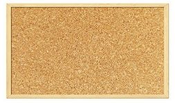 Cork Pin Notice Board 300MM x 400MM Office Memo School with Push Pins Board Classic Wood Natural Frame Board