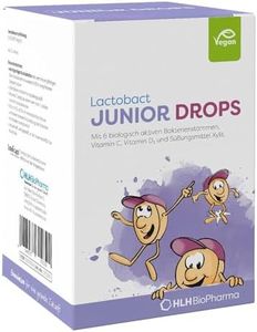 Lactobact Junior Drops Lutschtabletten, 180 St - zur Unterstützung des Darms und des Immunsystems von Kindern.