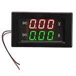 YB4835VA Digital Voltmeter Ammeter, Display Volt Amp Meter Digital Voltage Current Ammeter DC 600V 100A Decimal Point Automatic Shift Dual Display Current Voltmeter