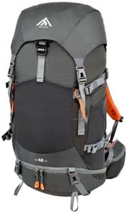 Internal Frame Hiking Backpack with Rain Cover,48L Backpacking Backpack
