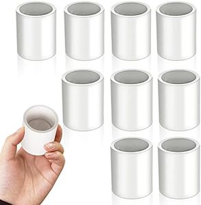 10Pcs White PVC Pipe Couplings, 1’’ PVC Pipe Slip Socket Fitting Adapter Connector, PVC Straight Pressure Pipe Fittings, Socket x Socket, Sch40