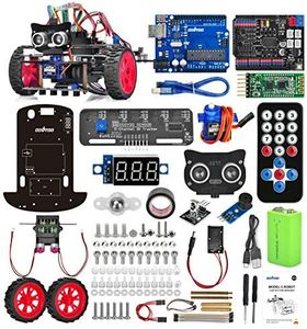 OSOYOO Model 3 Robot Car DIY Starter Kit for Arduino: Educational Motorized Robotics, Remote Control App, Learning How to Code, IOT Mechanical Coding for Teens and Adults