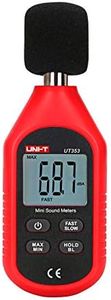 UNI-T UT353 Decibel Meter, Digital Sound Level Meter 30-130dB Audio Noise Volume Measure Device Sound Meter Max/Min Fast/Slow Data Hold LCD Backlit Auto Power off