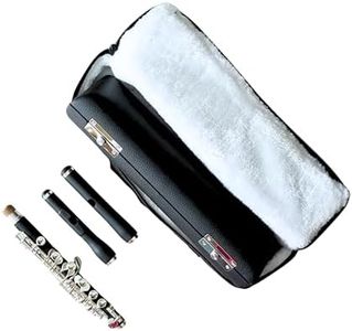 Deloitte Synthetic Ebony Piccolo C Key, Silver Plated, Dual Head, DPC-50, Professional Piccolo Instrument with Cleaning Kit, Carrying Case